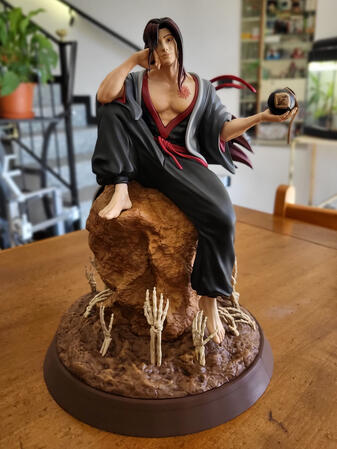 A real-life picture of a resin figure of Wei Wuxian, unprocessed